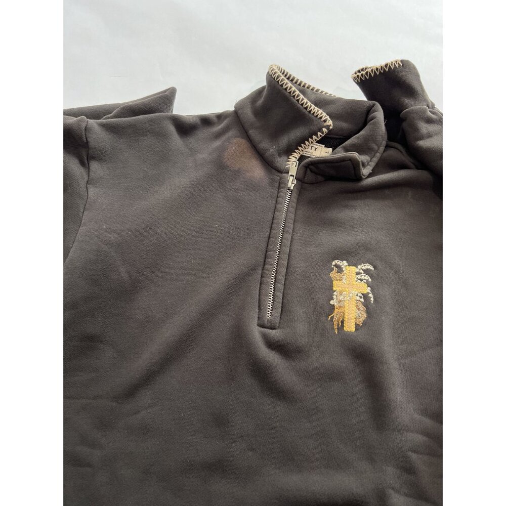 Trinity Half Zip Pullover In Brown - image 5